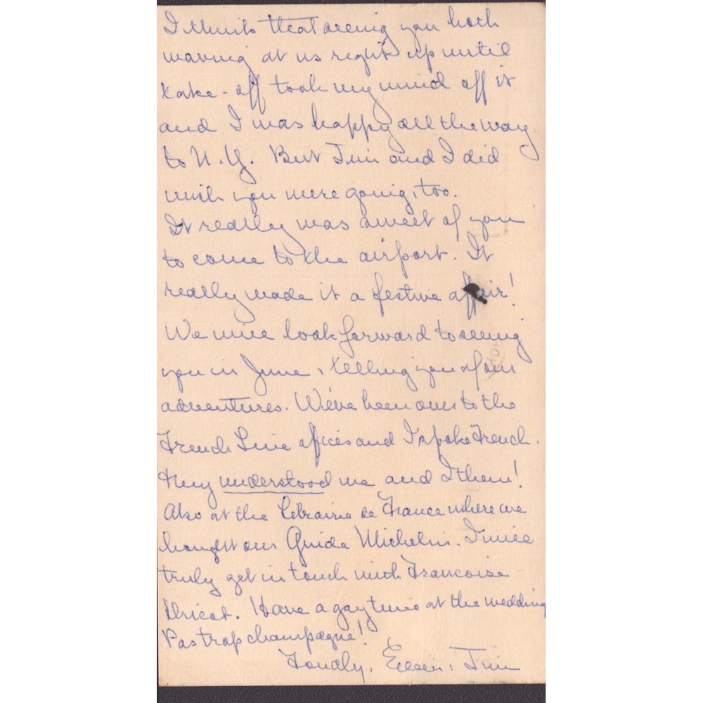 Vintage 1968 NYC Airmail Envelope 6c FDR Stamp Handwritten Letter Sarasota FL - Picture 2 of 2